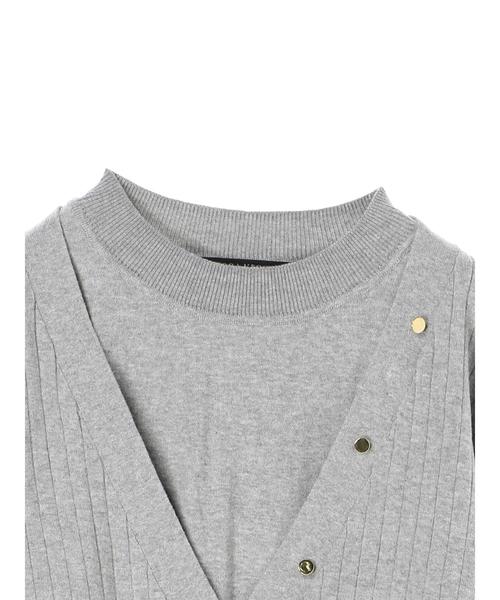 YECCA VECCA（イェッカヴェッカ）の「P.アンサンブルニット（カーディガン/ボレロ・レディース・ホワイト/ブラック/ピンク/イエロー/ブルー/杢グレー・FREE）」の21枚目の写真