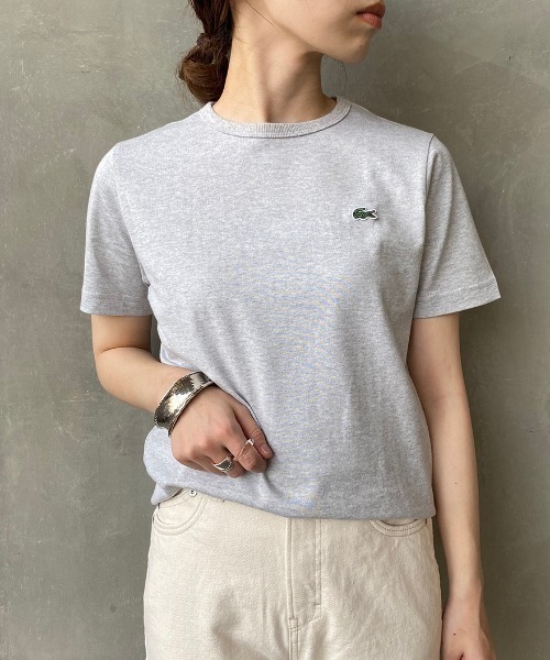 LACOSTE（ラコステ）の「[LACOSTE/ラコステ] ベーシッククルーネックTシャツ（Tシャツ/カットソー・メンズ・ホワイト/ネイビー/ピンク/ブラック/サックスブルー/グレー・4/5/3/1/2）」の4枚目の写真