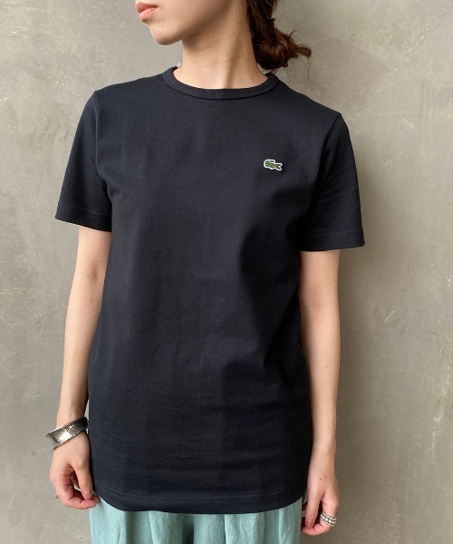 LACOSTE（ラコステ）の「[LACOSTE/ラコステ] ベーシッククルーネックTシャツ（Tシャツ/カットソー・メンズ・ホワイト/ネイビー/ピンク/ブラック/サックスブルー/グレー・4/5/3/1/2）」の3枚目の写真