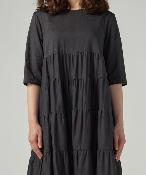 ZOZO（ゾゾ）の「【身長別に選べる】ティアードワンピース/ブラック[WOMEN]（ワンピース・レディース・ブラック・マルチサイズ）」の4枚目の写真