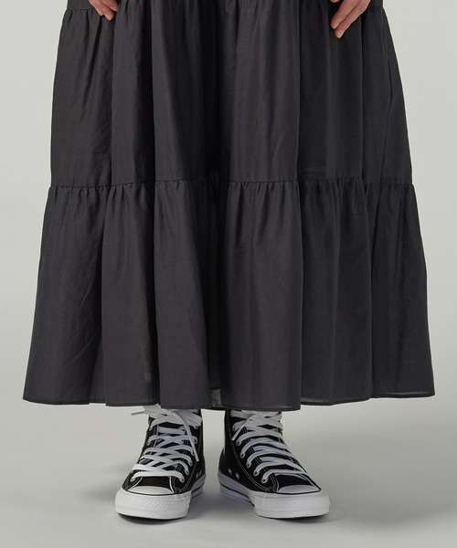 ZOZO（ゾゾ）の「【身長別に選べる】ティアードワンピース/ブラック[WOMEN]（ワンピース・レディース・ブラック・マルチサイズ）」の9枚目の写真