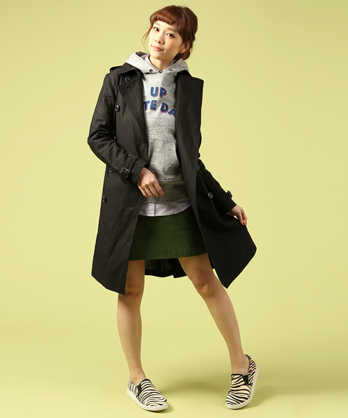 B:MING by BEAMS（ビーミングバイビームス）の「○ビーミング by ビームス / フレンチリネン トレンチコート（トレンチコート・レディース・ブラック/ベージュ・SMALL/MEDIUM/LARGE）」の9枚目の写真