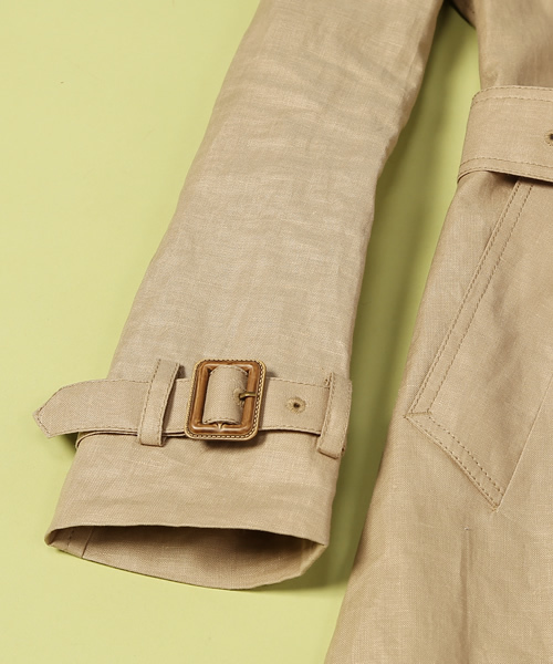 B:MING by BEAMS（ビーミングバイビームス）の「○ビーミング by ビームス / フレンチリネン トレンチコート（トレンチコート・レディース・ブラック/ベージュ・SMALL/MEDIUM/LARGE）」の18枚目の写真