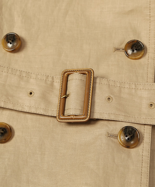 B:MING by BEAMS（ビーミングバイビームス）の「○ビーミング by ビームス / フレンチリネン トレンチコート（トレンチコート・レディース・ブラック/ベージュ・SMALL/MEDIUM/LARGE）」の11枚目の写真