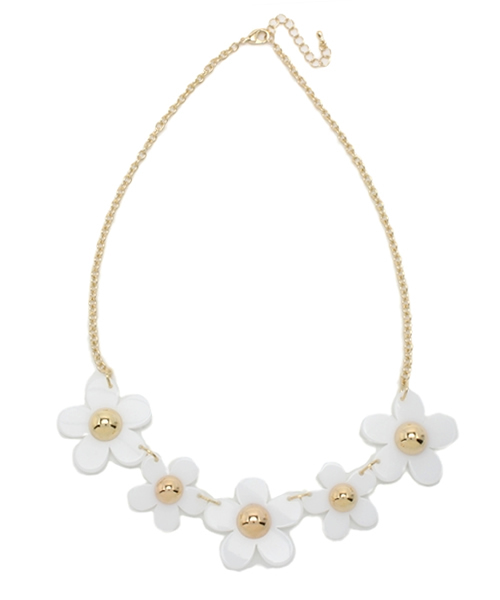 WEGO（ウィゴー）の「WEGO/フラワーネックレス（ネックレス・レディース・ホワイト/ブラック/サックスブルー・FREE）」の8枚目の写真