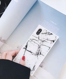 c.u.l（シーユーエル）の「【c.u.l】スクエア 大理石柄 アイフォンケース iPhoneカバー ipc196（スマホケース/カバー・メンズ）」