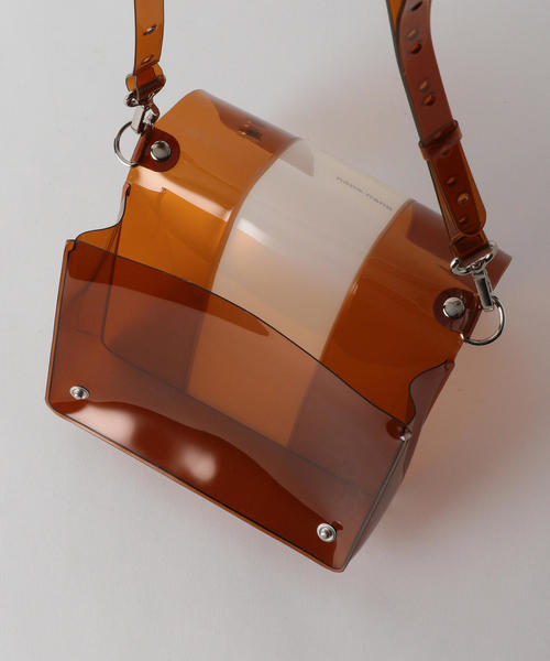 NaNa-NaNa（ナナナナ）の「【別注】 ＜nana-nana＞B6 クリアバッグ -2WAY- Ψ о（ショルダーバッグ・レディース・オフホワイト/ブラウン・FREE）」の5枚目の写真