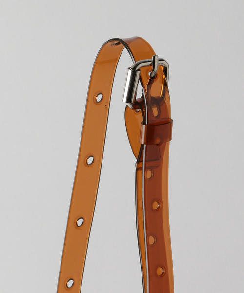 NaNa-NaNa（ナナナナ）の「【別注】 ＜nana-nana＞B6 クリアバッグ -2WAY- Ψ о（ショルダーバッグ・レディース・オフホワイト/ブラウン・FREE）」の6枚目の写真