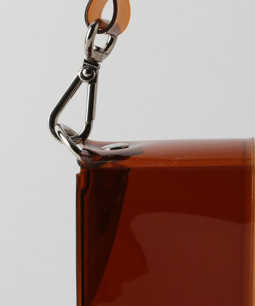 NaNa-NaNa（ナナナナ）の「【別注】 ＜nana-nana＞B6 クリアバッグ -2WAY- Ψ о（ショルダーバッグ・レディース・オフホワイト/ブラウン・FREE）」の7枚目の写真