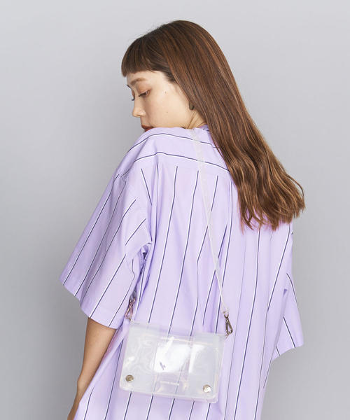 NaNa-NaNa（ナナナナ）の「【別注】 ＜nana-nana＞B6 クリアバッグ -2WAY- Ψ о（ショルダーバッグ・レディース・オフホワイト/ブラウン・FREE）」の11枚目の写真