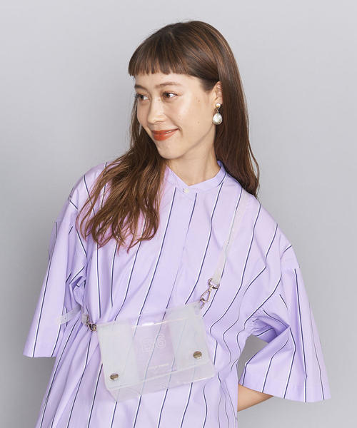 NaNa-NaNa（ナナナナ）の「【別注】 ＜nana-nana＞B6 クリアバッグ -2WAY- Ψ о（ショルダーバッグ・レディース・オフホワイト/ブラウン・FREE）」の12枚目の写真