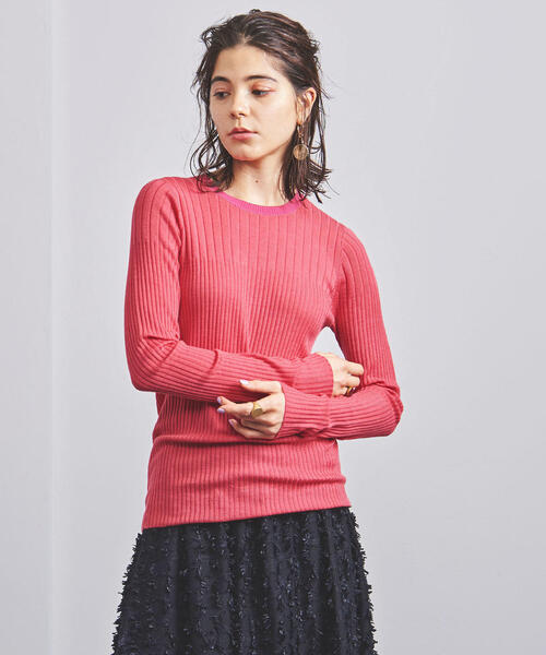 AEWEN MATOPH（イウエン マトフ）の「＜AEWEN MATOPH（イウエン マトフ）＞ リブ クルーネック ニット（ニット/セーター・レディース・ピンク/オレンジ/パープル/オフホワイト・FREE）」の12枚目の写真