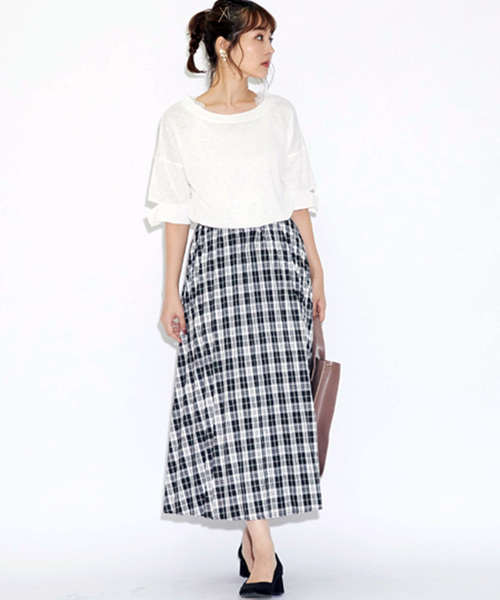 チェック柄ミモレ丈プリーツスカート スカート Styleblock スタイルブロック のファッション通販 Zozotown