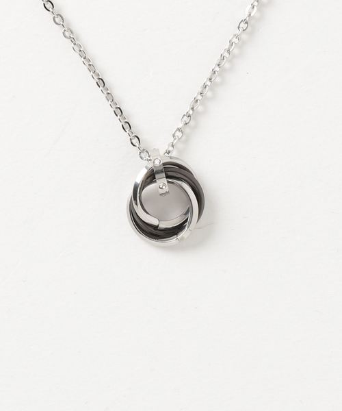 WEGO(ウィゴー)の「WEGO/ミニトリプルリングチェーンネックレス(ネックレス・メンズ・ブラック/ゴールド/ブルー・FREE)」の14枚目の写真