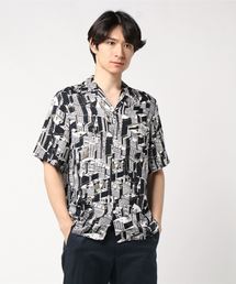 【NIPOALOHA】レーヨンショートスリーブアロハシャツ MANHATTAN BLACK/N19-RSH05