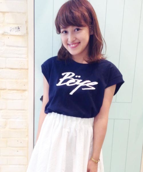 Kastane（カスタネ）の「【Kastane】BOYSTシャツ（Tシャツ/カットソー・レディース・オフホワイト/カーキ/ネイビー/グレー・FREE）」の4枚目の写真