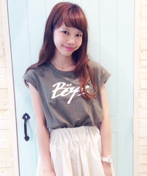 Kastane（カスタネ）の「【Kastane】BOYSTシャツ（Tシャツ/カットソー・レディース・オフホワイト/カーキ/ネイビー/グレー・FREE）」の3枚目の写真