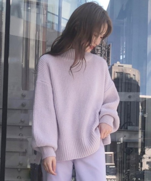 one after another NICE CLAUP（ワンアフターアナザーナイスクラップ）の「にじいろカラーニット（ニット/セーター・レディース・ライトグレー/ライトブルー/オフホワイト/サックスブルー/アイボリー/ミント/ラベンダー/ベビーピンク/レモンイエロー・FREE）」の7枚目の写真