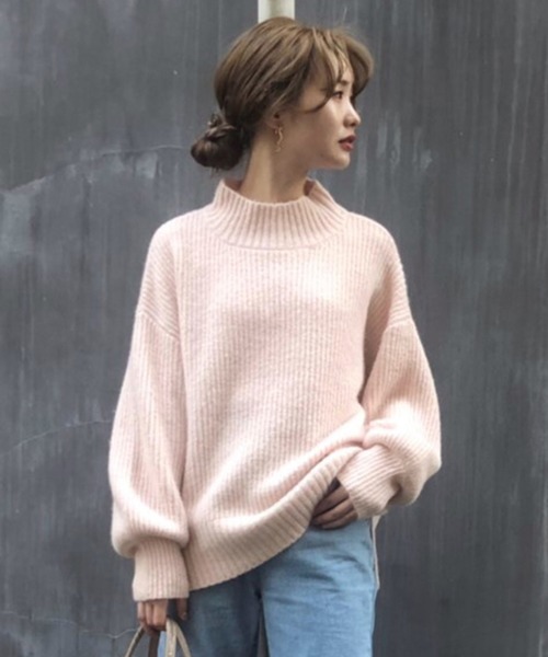 one after another NICE CLAUP（ワンアフターアナザーナイスクラップ）の「にじいろカラーニット（ニット/セーター・レディース・ライトグレー/ライトブルー/オフホワイト/サックスブルー/アイボリー/ミント/ラベンダー/ベビーピンク/レモンイエロー・FREE）」の9枚目の写真