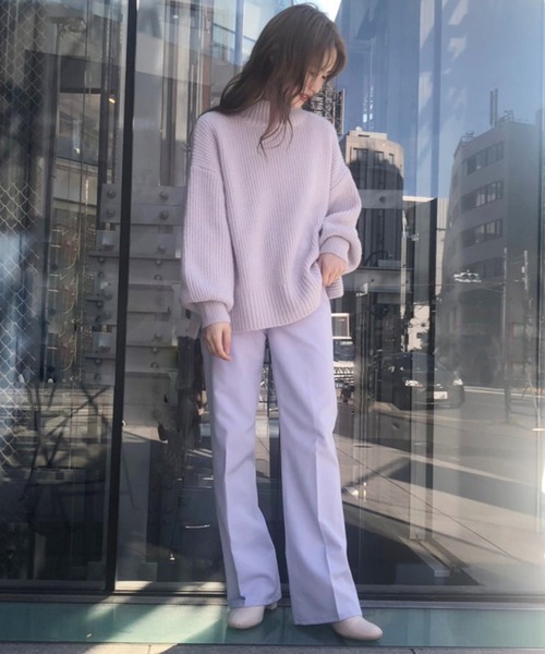 one after another NICE CLAUP（ワンアフターアナザーナイスクラップ）の「にじいろカラーニット（ニット/セーター・レディース・ライトグレー/ライトブルー/オフホワイト/サックスブルー/アイボリー/ミント/ラベンダー/ベビーピンク/レモンイエロー・FREE）」の18枚目の写真