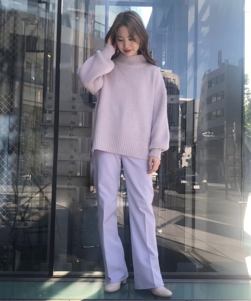 one after another NICE CLAUP（ワンアフターアナザーナイスクラップ）の「にじいろカラーニット（ニット/セーター・レディース・ライトグレー/ライトブルー/オフホワイト/サックスブルー/アイボリー/ミント/ラベンダー/ベビーピンク/レモンイエロー・FREE）」の20枚目の写真