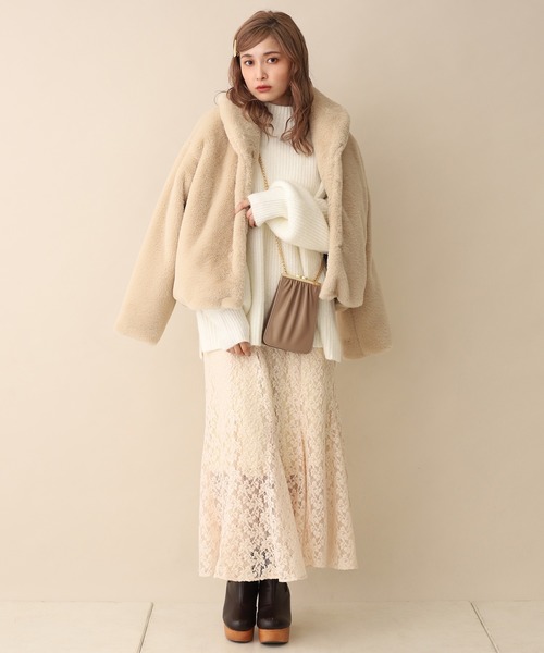 one after another NICE CLAUP（ワンアフターアナザーナイスクラップ）の「にじいろカラーニット（ニット/セーター・レディース・ライトグレー/ライトブルー/オフホワイト/サックスブルー/アイボリー/ミント/ラベンダー/ベビーピンク/レモンイエロー・FREE）」の11枚目の写真