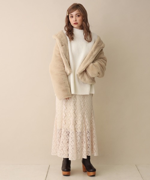 one after another NICE CLAUP（ワンアフターアナザーナイスクラップ）の「にじいろカラーニット（ニット/セーター・レディース・ライトグレー/ライトブルー/オフホワイト/サックスブルー/アイボリー/ミント/ラベンダー/ベビーピンク/レモンイエロー・FREE）」の10枚目の写真