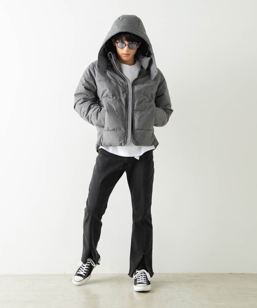 WEGO(ウィゴー)の「WEGO/パデッドサキソニーブルゾン(ダウンジャケット/コート・メンズ・ブラック/ネイビー/グレー・MEDIUM/LARGE)」の20枚目の写真