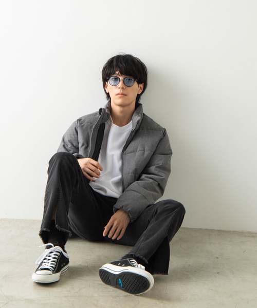 WEGO(ウィゴー)の「WEGO/パデッドサキソニーブルゾン(ダウンジャケット/コート・メンズ・ブラック/ネイビー/グレー・MEDIUM/LARGE)」の21枚目の写真