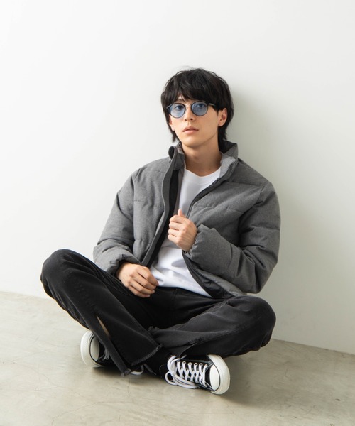 WEGO(ウィゴー)の「WEGO/パデッドサキソニーブルゾン(ダウンジャケット/コート・メンズ・ブラック/ネイビー/グレー・MEDIUM/LARGE)」の22枚目の写真