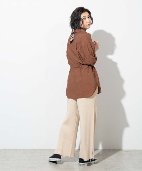 WEGO（ウィゴー）の「WEGO/スリットリブニットパンツ（その他パンツ・レディース・アイボリー/ブラック・FREE）」の7枚目の写真