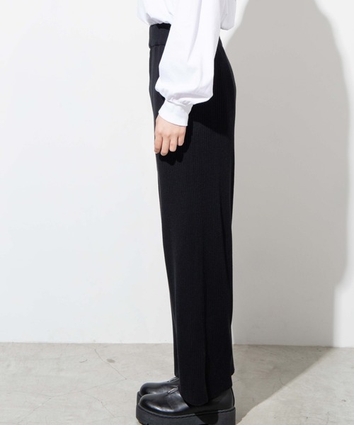 WEGO（ウィゴー）の「WEGO/スリットリブニットパンツ（その他パンツ・レディース・アイボリー/ブラック・FREE）」の11枚目の写真
