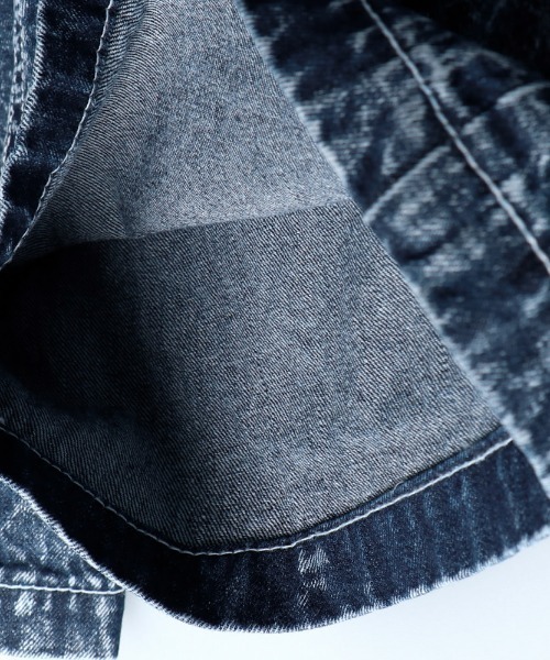 RADCHAP(ラッドチャップ)の「ケミカルデニムショートパンツ(デニムパンツ・キッズ・サックスブルー/ブラック・120cm/140cm/100cm/110cm/150cm/90cm/130cm)」の8枚目の写真