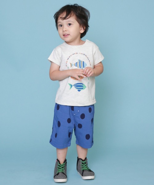 DILASH（ディラッシュ）の「総柄プリントストレッチ5分丈パンツ（その他パンツ・キッズ・ベージュ/カーキ/チャコール/ブルー・90/110/120/130/140/80/100）」の6枚目の写真