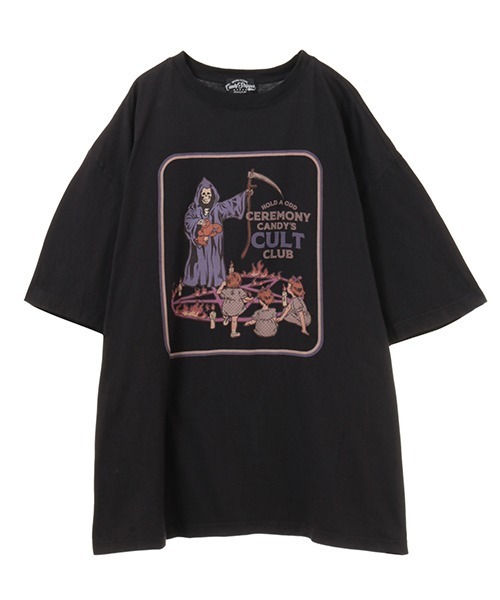 Candy Stripper（キャンディストリッパー）の「CANDY CULB BIG Tシャツ（Tシャツ/カットソー・レディース・オフホワイト/ブラック/ブルー/ラベンダー・2）」の3枚目の写真