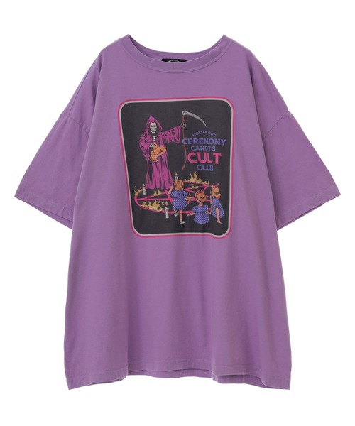 Candy Stripper（キャンディストリッパー）の「CANDY CULB BIG Tシャツ（Tシャツ/カットソー・レディース・オフホワイト/ブラック/ブルー/ラベンダー・2）」の8枚目の写真