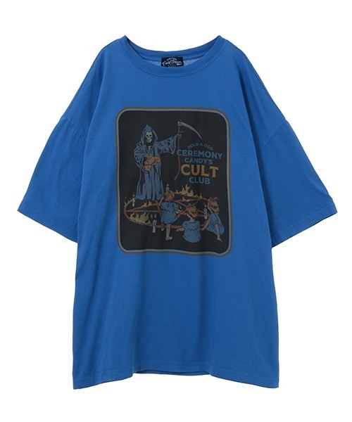 Candy Stripper（キャンディストリッパー）の「CANDY CULB BIG Tシャツ（Tシャツ/カットソー・レディース・オフホワイト/ブラック/ブルー/ラベンダー・2）」の6枚目の写真