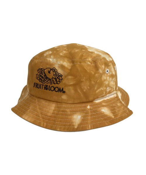 FRUIT OF THE LOOM（フルーツオブザルーム）の「【FRUIT OF THE LOOM/フルーツオブザルーム】 後染め COTTON LOGO BUCKET HAT/ロゴバケットハット（ハット・メンズ・ブラック/ベージュ/グリーン/イエロー・FREE）」の4枚目の写真
