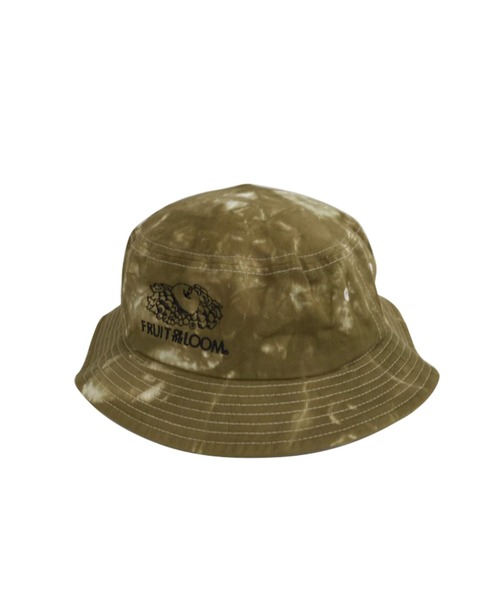 FRUIT OF THE LOOM（フルーツオブザルーム）の「【FRUIT OF THE LOOM/フルーツオブザルーム】 後染め COTTON LOGO BUCKET HAT/ロゴバケットハット（ハット・メンズ・ブラック/ベージュ/グリーン/イエロー・FREE）」の3枚目の写真