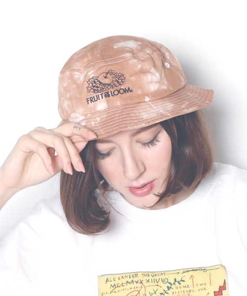 FRUIT OF THE LOOM（フルーツオブザルーム）の「【FRUIT OF THE LOOM/フルーツオブザルーム】 後染め COTTON LOGO BUCKET HAT/ロゴバケットハット（ハット・メンズ・ブラック/ベージュ/グリーン/イエロー・FREE）」の9枚目の写真