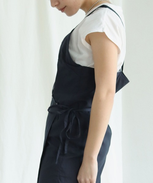 HER CLOSET(ハークローゼット)の「【HERCLOSET】WEB限定アイテム インナー付き麻タッチキャミワンピース(ワンピース・レディース・ベージュ/ネイビー/アイボリー/ライトグリーン・M)」の14枚目の写真