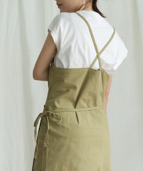 HER CLOSET(ハークローゼット)の「【HERCLOSET】WEB限定アイテム インナー付き麻タッチキャミワンピース(ワンピース・レディース・ベージュ/ネイビー/アイボリー/ライトグリーン・M)」の19枚目の写真