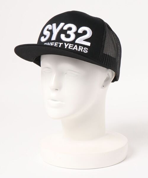 SY32 by SWEET YEARS（エスワイサーティトゥバイスィートイヤーズ）の「《SY32 by SWEET YEARS》ロゴ刺繍メッシュキャップ（キャップ・レディース・ブラック/ブラック系その他/ネイビー/ホワイト/チャコールグレー×ブラック/カモフラージュ/ホワイト系その他・FREE）」の10枚目の写真