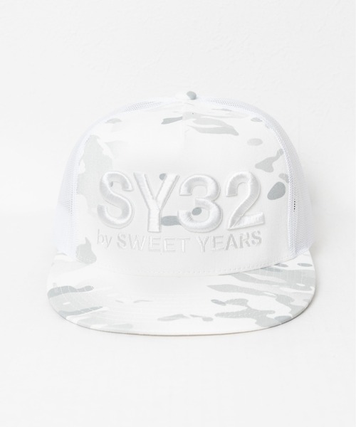 SY32 by SWEET YEARS（エスワイサーティトゥバイスィートイヤーズ）の「《SY32 by SWEET YEARS》ロゴ刺繍メッシュキャップ（キャップ・レディース・ブラック/ブラック系その他/ネイビー/ホワイト/チャコールグレー×ブラック/カモフラージュ/ホワイト系その他・FREE）」の11枚目の写真