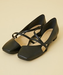 STUDIOUS | 【STUDIOUS】スクエアトゥストラップシューズ／バレエシューズ(バレエシューズ)