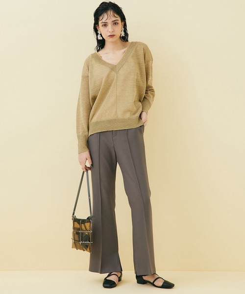 STUDIOUS(ステュディオス)の「【STUDIOUS】スクエアトゥストラップシューズ/バレエシューズ(バレエシューズ・レディース・ブラック/ホワイト・2/1)」の12枚目の写真