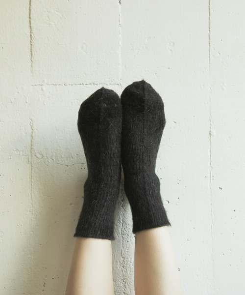 SMELLY（スメリー）の「アンゴラソックス（ソックス/靴下・レディース・ベージュ/グレー/ラベンダー/ブラック系その他・23-25）」の5枚目の写真