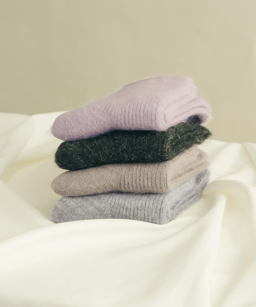 SMELLY（スメリー）の「アンゴラソックス（ソックス/靴下・レディース・ベージュ/グレー/ラベンダー/ブラック系その他・23-25）」の12枚目の写真