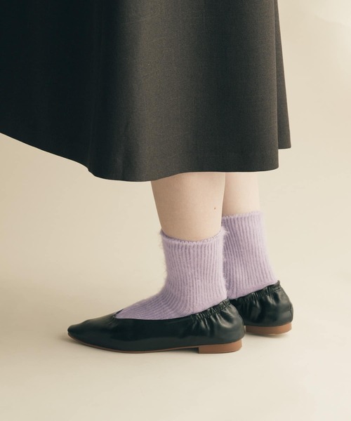 SMELLY（スメリー）の「アンゴラソックス（ソックス/靴下・レディース・ベージュ/グレー/ラベンダー/ブラック系その他・23-25）」の13枚目の写真