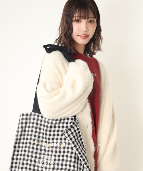 one after another NICE CLAUP（ワンアフターアナザーナイスクラップ）の「トートバックセットＴシャツ（Tシャツ/カットソー・レディース・アイボリー/ブラック/チェック・FREE）」の20枚目の写真